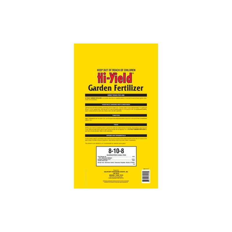 Hi-Yield (32086) Garden Fertilizer 8-10-8 (4 lbs.)