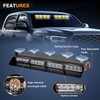 Nilight 32LED Amber White Emergency Dash Strobe Lights with Controller
