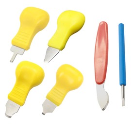 Helweet Watch Opener, Watch Repair Tool Set, Watch Case Remover Tool Kit, Case Opener Kit, 6-Piece Watch Repair Tool Set, Watch Case Removal, for Various Types of Watches, yellow, Sports