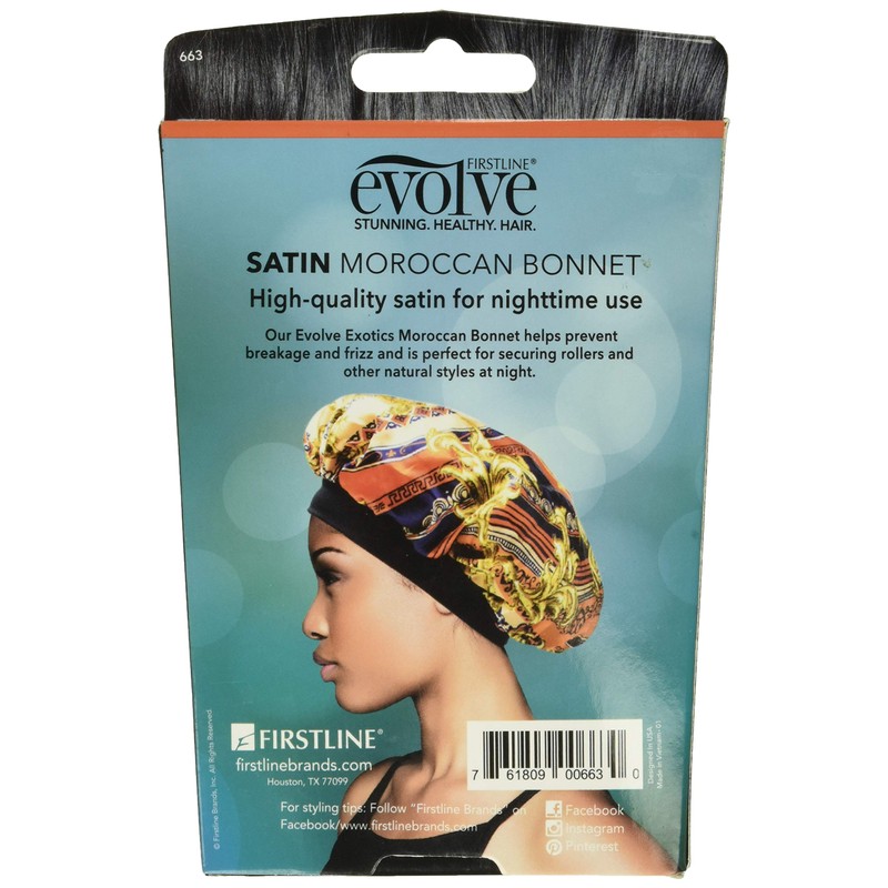 Evolve Exotics Satin Bonnet Moroccan, Assorted Prints