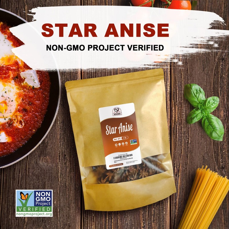 52USA Star Anise, 16 Ounce (Pack of 1), NON-GMO Verified