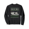 White 911 Drift Car Ugly Christmas Sweater Sweatshirt