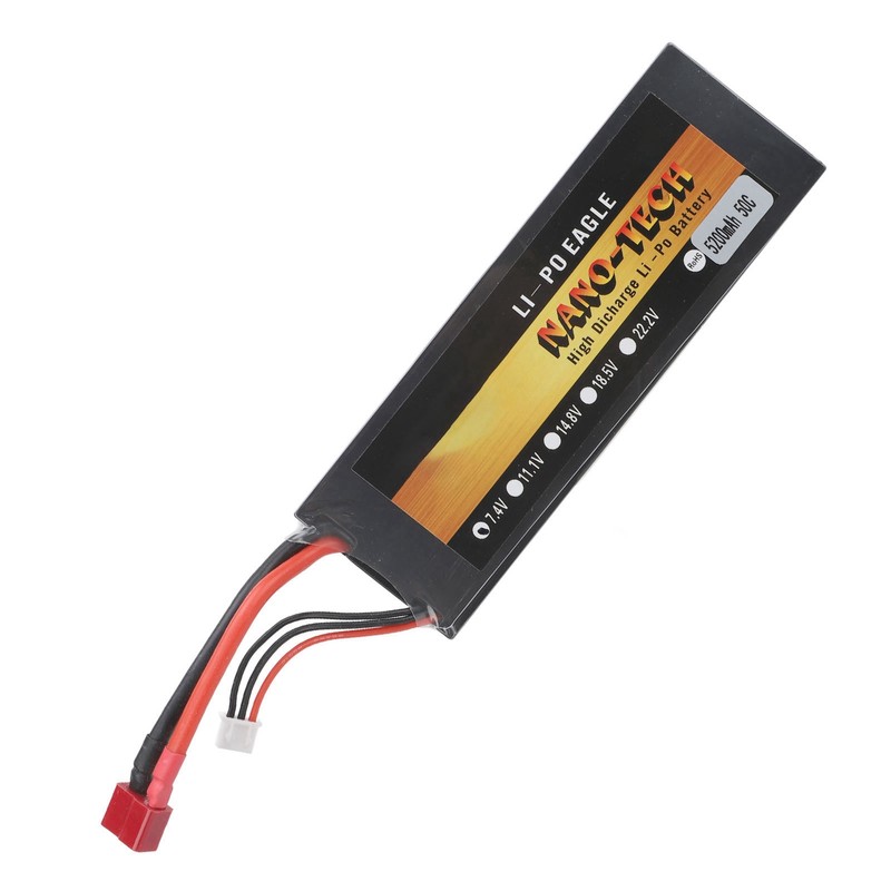 7.4V Lipo Battery 5200mAh 2S 50C Hard Case Lithium Polymer