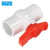 PATIKIL 32mm Inner Diameter Ball Valves 2pcs PVC Socket Shut-off