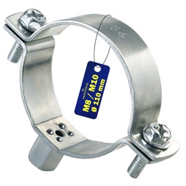 Reinforced Pipe Clamps M8/M10 with Diameter 110 mm or 3 1/2 Inch MONTERAL