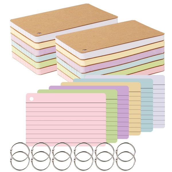 zmybcpack 12 Pack Lined Index Cards 4 x 6 Inches,