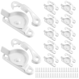 Hicarer Zinc Window Sash Lock Casement Window Lock 1-15/16 and 1-7/8 in. Hole Centers, Window Locks Security Replacement for Single/Double Hung Wood Windows(White,12)