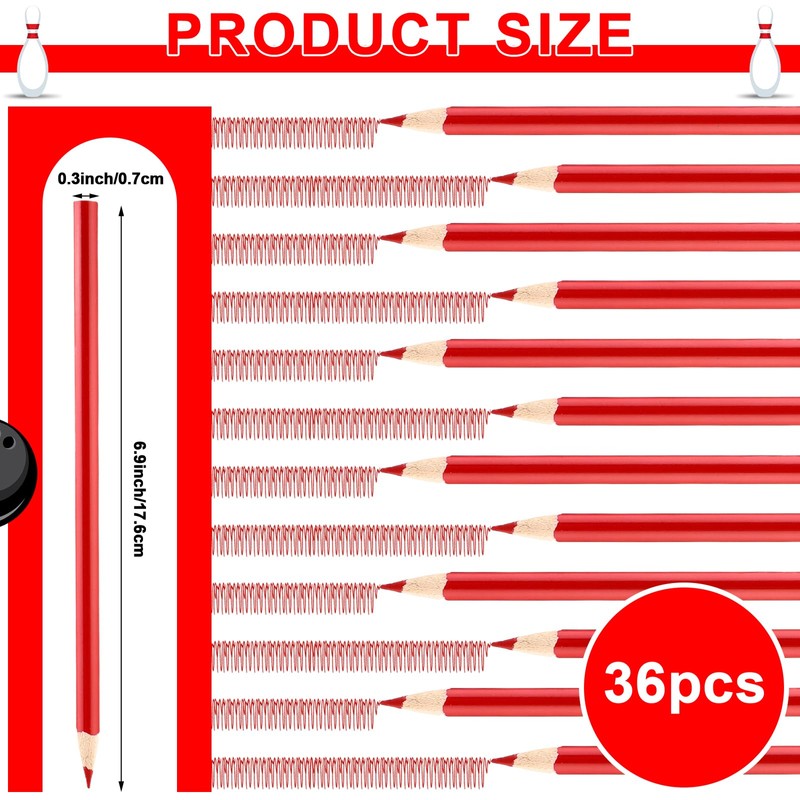 48Pcs Red Marking Pencil Red Glass Marking Pencil Carpenter Pencil