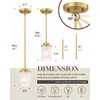 TENGXIN Modern Pendant Light for Kitchen Island, Brushed Gold Hanging