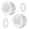 Qrity Pack of 2 PVC Threaded Caps, 25 mm Round