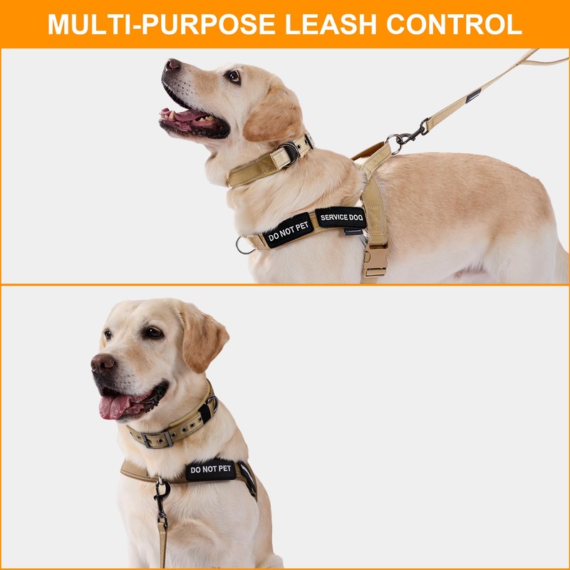 Annchwool No Pull Dog Harness,Heavy Duty Reflective Collar & Leash