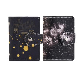 PRIVILLA 2 Pcs Credit Card Holder and Credit Card Wallet，Sd Card Holder Each Has 26 Card Slots for Organizers, 2024 New Credit Card Holders for Men and Women (Night sky)