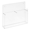DIN Lang Wandprospekthalter mit 2 Fächern nebeneinander, aus Acrylglas -