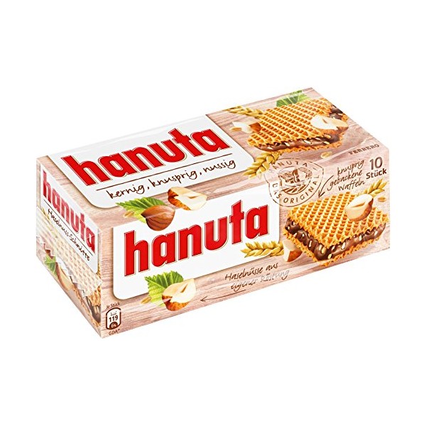 Hanuta Hazelnut Wafers 10 Count (pack of 3)
