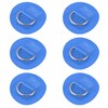 X AUTOHAUX 6pcs 6cm Blue D Ring Patch PVC Stainless