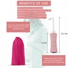 laphang Portable Bidet 500ml Pink Peri Bottle with Waterproof Pouch