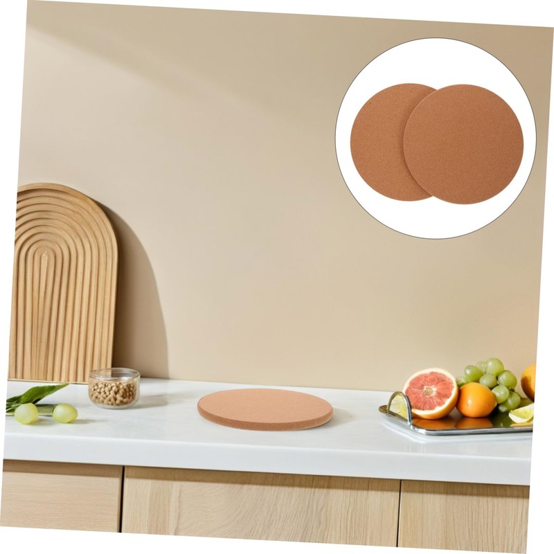 ABOOFAN Cork Trivets for Hot Dishes 2 Pcs Round Heat