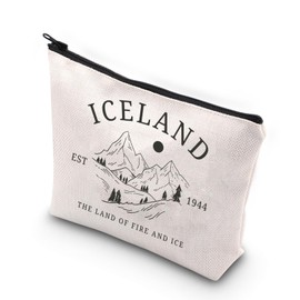 VAMSII Iceland Makeup Bag Iceland Lover Gift Iceland Visiting Gift Iceland Vacation Gift (ICELAND 1944)