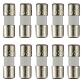 BOJACK 3.6x10mm 8A Fast Acting Ceramic Fuse F8a Universal Travel Adapter Replacement Fuses (Pack of 20)