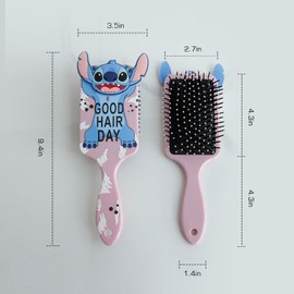 Professional Detangling Hair Brush for Wet and Dry Hair, Pink, All Hair Types, Cartoon Design