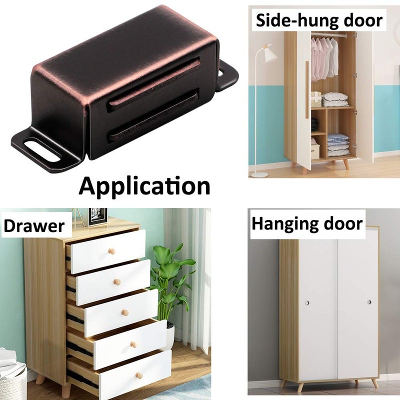 Cabinet Door Catch with Strong Magnetic, 1.2mm Thickness Furniture Latch,