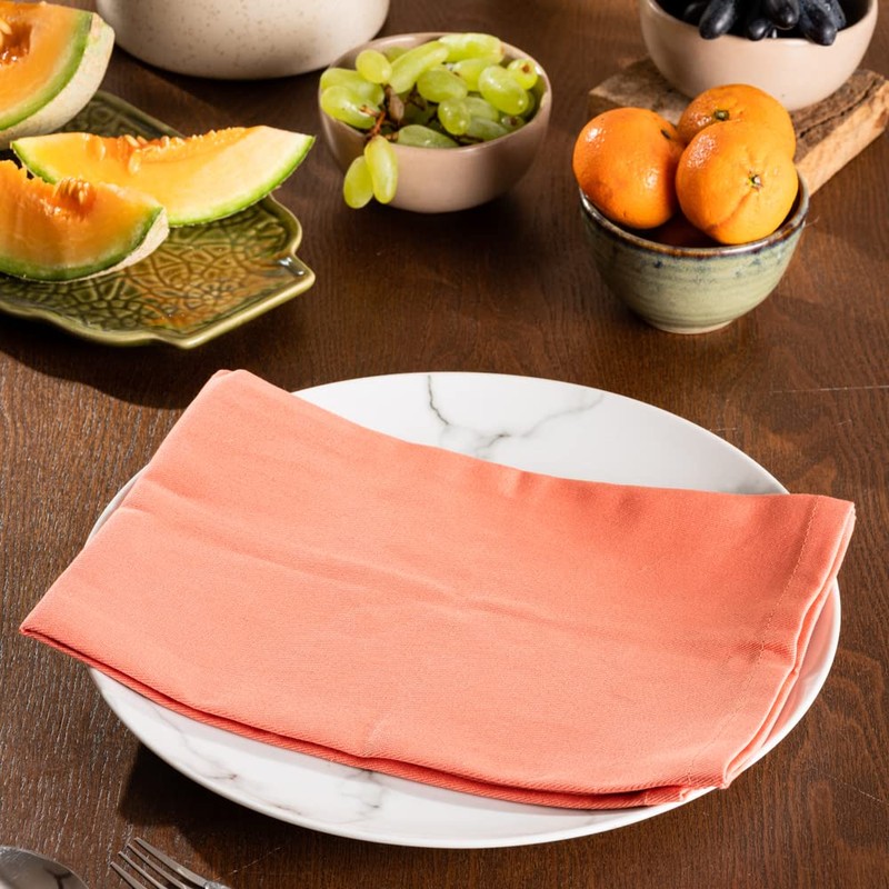 Candy Cottons Terracotta Cloth Dinner Napkins - Cotton, 18x18 in,