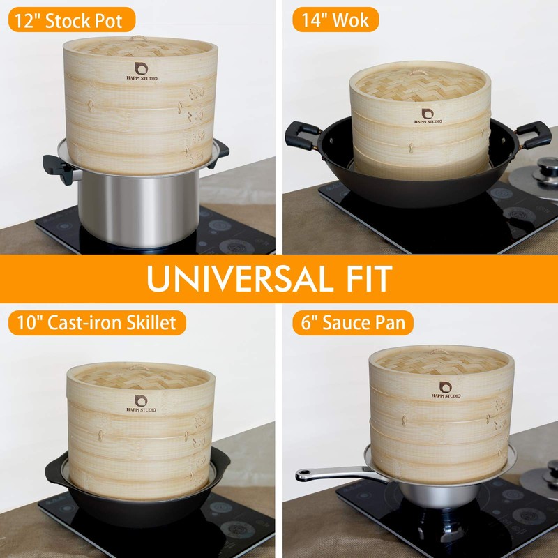 HAPPi STUDIO Steamer Ring Stainless Steel Adapter for 8 to