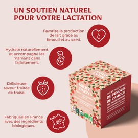 Milky Daisy - Bio-Stilltee - Erdbeer-Geschmack mit Fenchel, Kümmel und Brennnessel - 40 Kompostierbare Teebeutel - Verdauungs- und Stillunterstützung