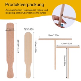 Crepes Distributor Crepes Reversible Crepes Slider Multifunctional Crepes Dough Distributor Natural Wood Crepe Accessories Dough Distributor for Crepes Galettes & Pancakes Restaurant Home Pack of 4