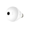 Panoramic Security Bulb Camera with 360° Fisheye Lens, WiFi, Two-Way