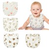 Lictin 4-Pack Muslin Baby Bandana Drool Bibs, Unisex Bandana Drooling
