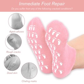 Moisturizing Gel Socks - Soft Gel Lined for Deep Hydration and Repair, Spa Socks to Soften and Revitalize Dry, Cracked Feet, Infused with Essential Oils and Vitamins for Extra Care