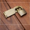 Runningfish Solid Brass Padlock Hasp, Heavy Duty Door Clasp, Safety