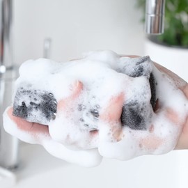 &NE NSF-246-BK Kitchen Sponge, Developed from Commercial Use, Set of 3, Black, Width 4.7 x Depth 2.8 x Height 1.2 inches (12 x 7 x 3 cm)