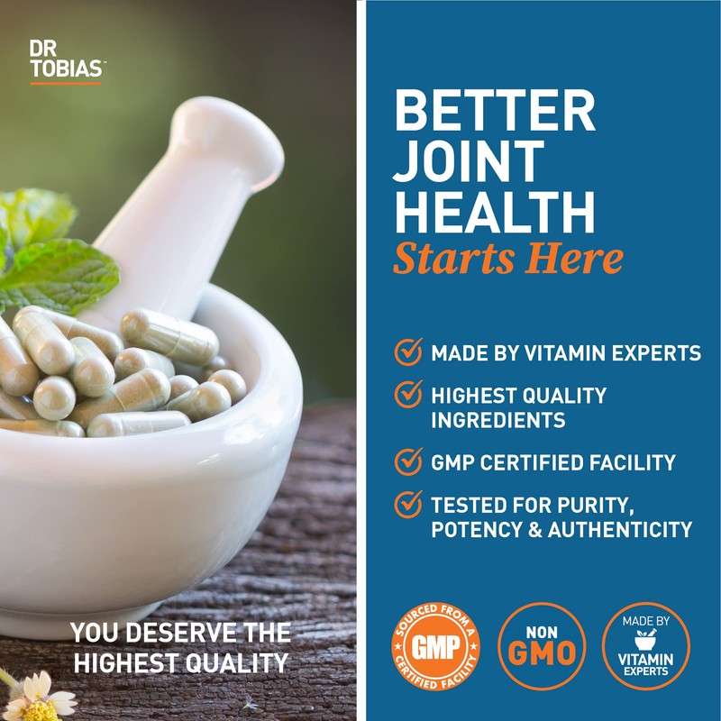 Dr. Tobias Joint Support Supplement with Glucosamine Chondroitin MSM, Supports