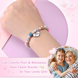D Dongjiangjin Gift Granddaughter Gifts from Grandma Granddaughter Bracelet 1st 4 3 6 7 8 9 Year Old Girl Gifts Birthday Christmas Preschool Graduation Gifts Jewellery for Girls Bracelet