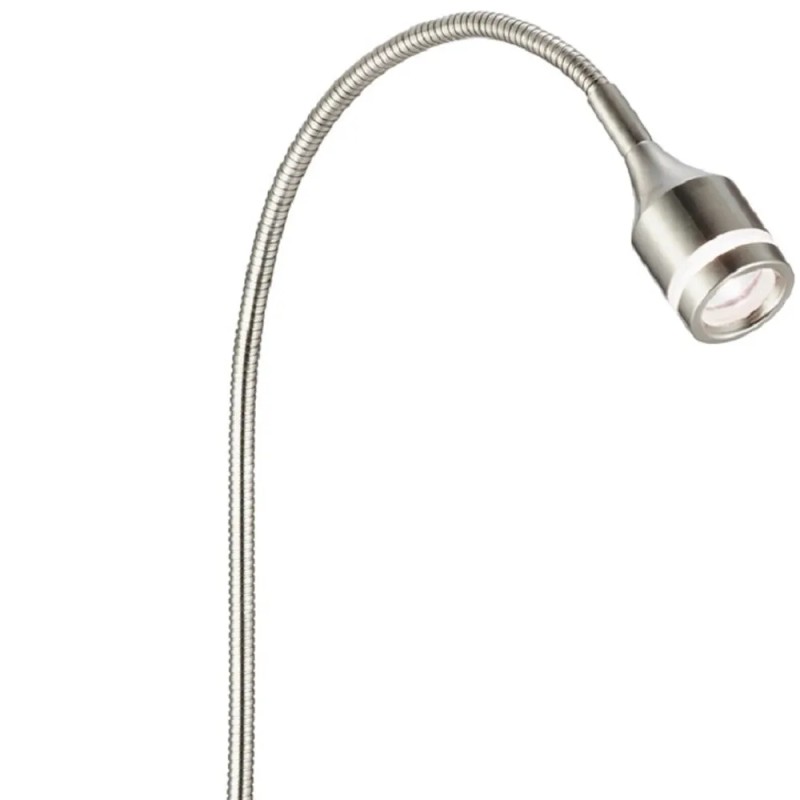 Homeroots Brushed Steel Metal Led Adjustable Desk Lamp