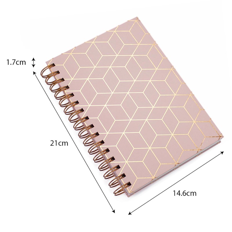 Fashion Stationery A5 Wirobound Notebooks Hardback Lined Note book Notepad