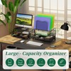 Simple Trending Mesh Desk Organizer with Sliding Drawer, Double Tray