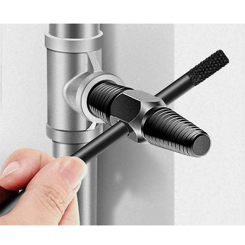 Double Head Screw Extractor 1/2 and 3/4 Inch with Stick,
