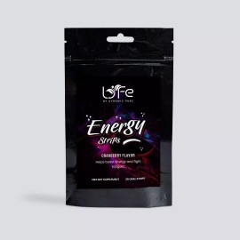 LYFE By DynamicPure Pre Workout Energy Strips (Cranberry) | Energy Strips For Runners