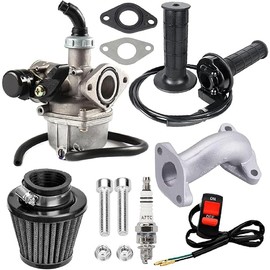 PZ19 Carburetor Kit for for 50cc 70cc 80cc 90cc 110cc 125cc ATV Dirt Pit Bike, Durable, Ideal for TaoTao Honda CRF, Chinese Quad 4 Stroke, ATV Go Kart Pit Dirt Bike (non-bracket)