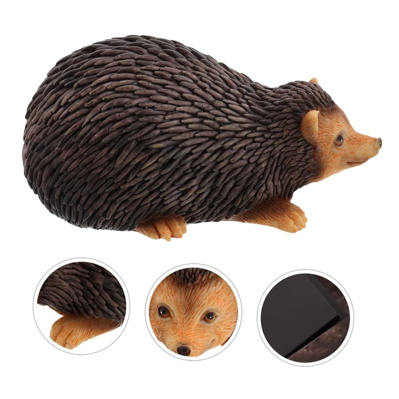 Operitacx Hedgehog Key Box Small Garden Statue House Key Hider