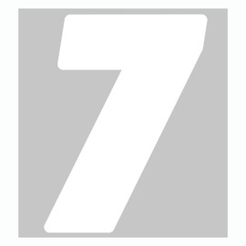 Dirt Digits DD53W-7 White 5.5" High-Gloss Precision Die Cut Vinyl Number 7, 3 Pack