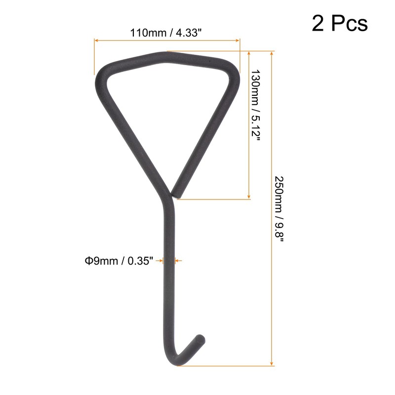 HARFINGTON 2pcs 31.5" Manhole Hook Versatile Manhole Cover Lifter Heavy