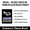 Diesel Funny Car Sticker - Generic: Polyvinyl Chloride, Sticker, Black,