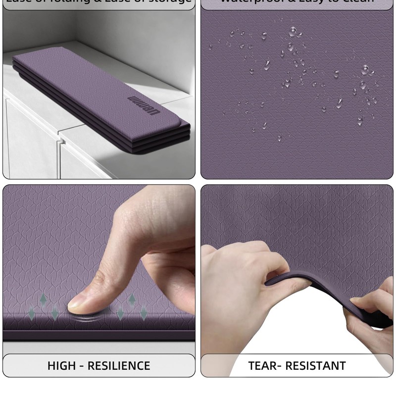 Yoga Mat Thick 10mm, Foldable Yoga Mat 75 x 26