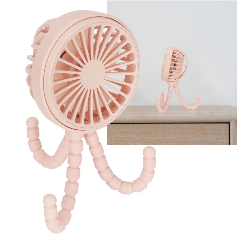 Mini Portable Fan 3 Speed 360° Rotatable Rechargeable Desktop Fan