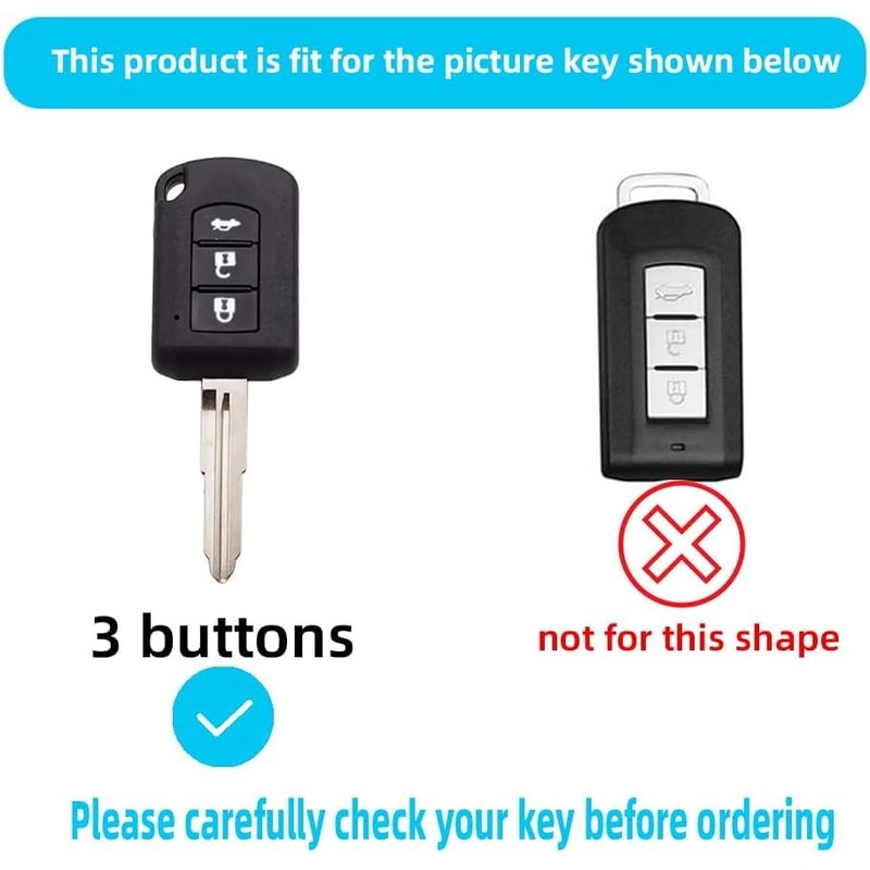 KULCSOK Key Case Suitable for Mitsubishi Eclipse Cross Mirage G4