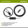 Mantona Lavalier Microphone for GoPro 3/3+/4 (Lavalier Condenser Microphone, 2.8m,